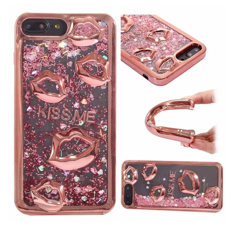 Huawei phone back cover with raised three-dimensional lips pattern in various colours for P20 and P30 series models