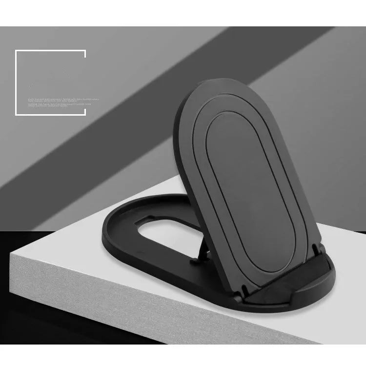 Plastic lazy bracket phone stand holding a mobile phone, shown in multiple colour options