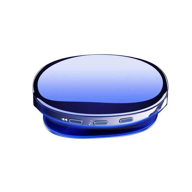 A compact black Bluetooth MP4 music player with an OLED screen showing the menu.