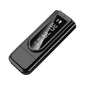 Black USB car FM Bluetooth receiver unit with USB port and AUX input socket