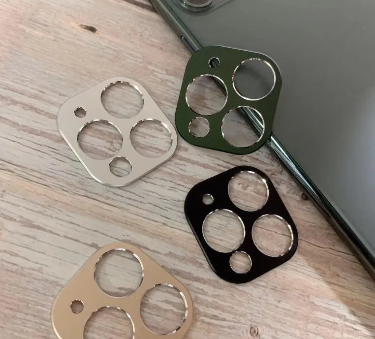 Metal phone grip ring in various colours attached to the back of an iPhone 11 Pro.