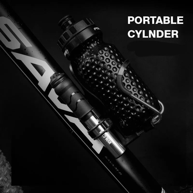 WILD MAN portable bike pump 158mm 100PSI with Presta Schrader valve, black and silver options