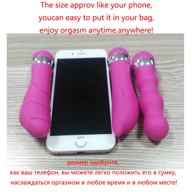 Realistic mini dildo vibrator with six style options for women's personal pleasure