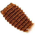 Human hair deep wave brown extensions 100g bulk bundle 8-26 inch length