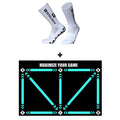 Rubber football training mat for indoor skill practice and lifting drills