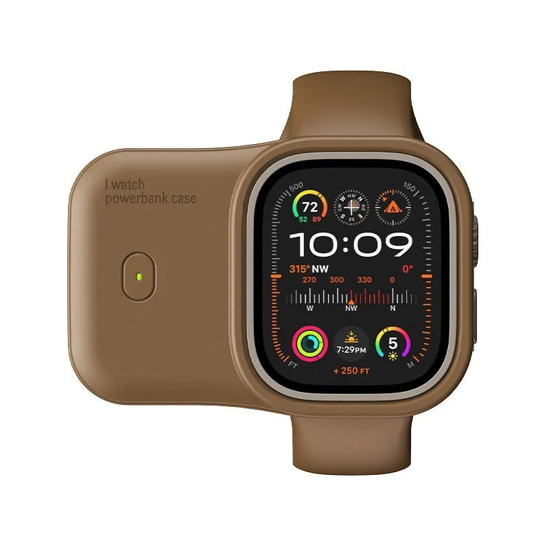 Apple Watch portable wireless charging case power bank with silicone protective cover