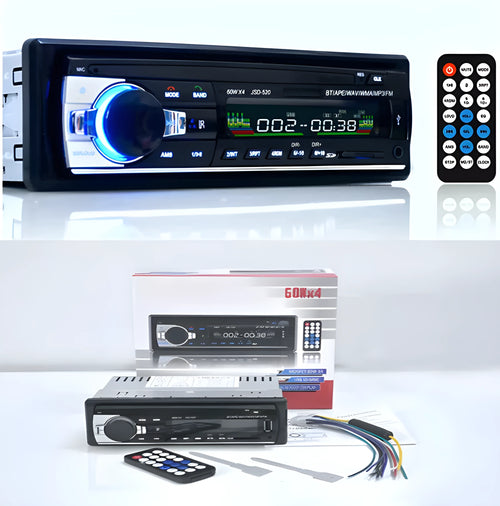 JSD-520 Bluetooth car stereo FM radio MP3 player with USB SD aux and remote control