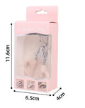 Lightweight eyelash curler with scissor handle in pink or purple colour options