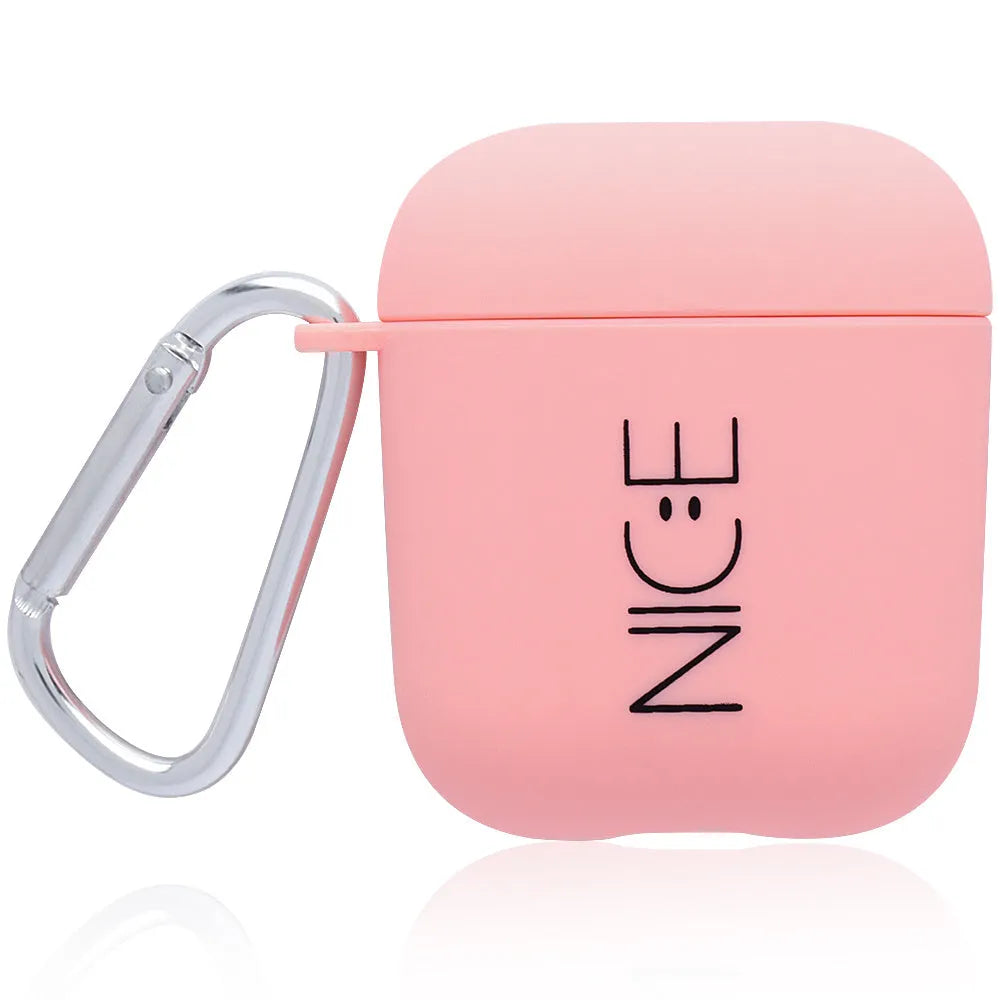 Black and Pink PC plastic protective back covers for Apple AirPods cases with decorative style designs.