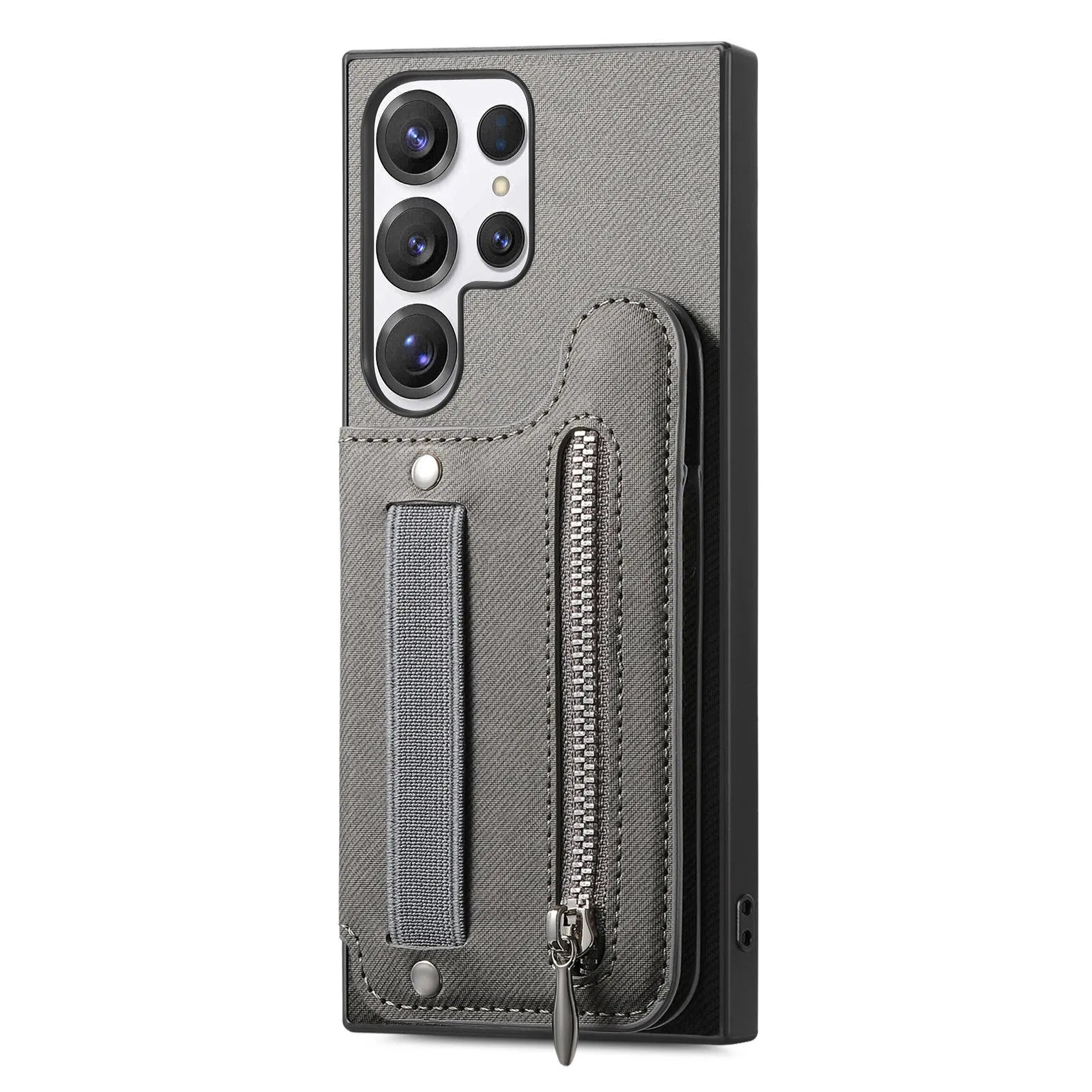 Multifunctional blue leather wristband wallet card holder phone case with kickstand for Samsung