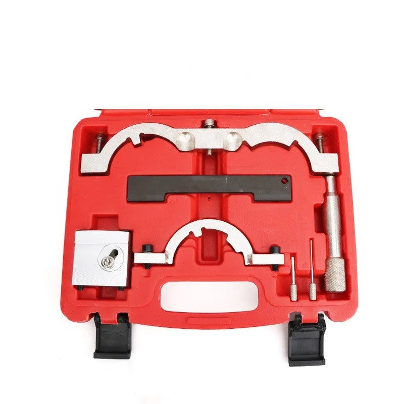 Red chrome-vanadium steel timing tool set for Opel 1.4 Oncla LUJ engine repair.
