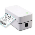 Compact white thermal receipt printer with Bluetooth and USB connectivity on a counter.