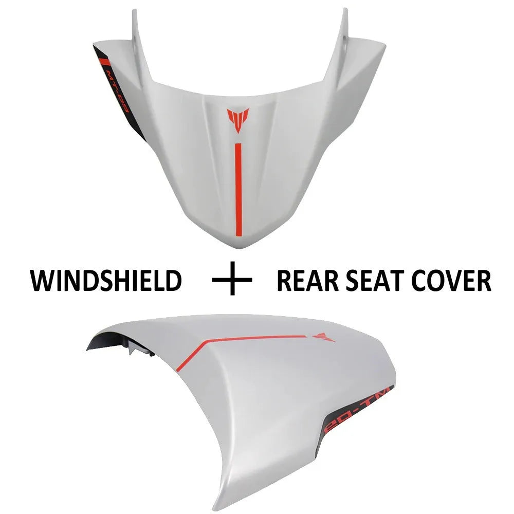 ABS front headlight spoiler cover for Yamaha MT09 FZ09 SP 2017-2020, bird's beak shape, 25x25x7cm