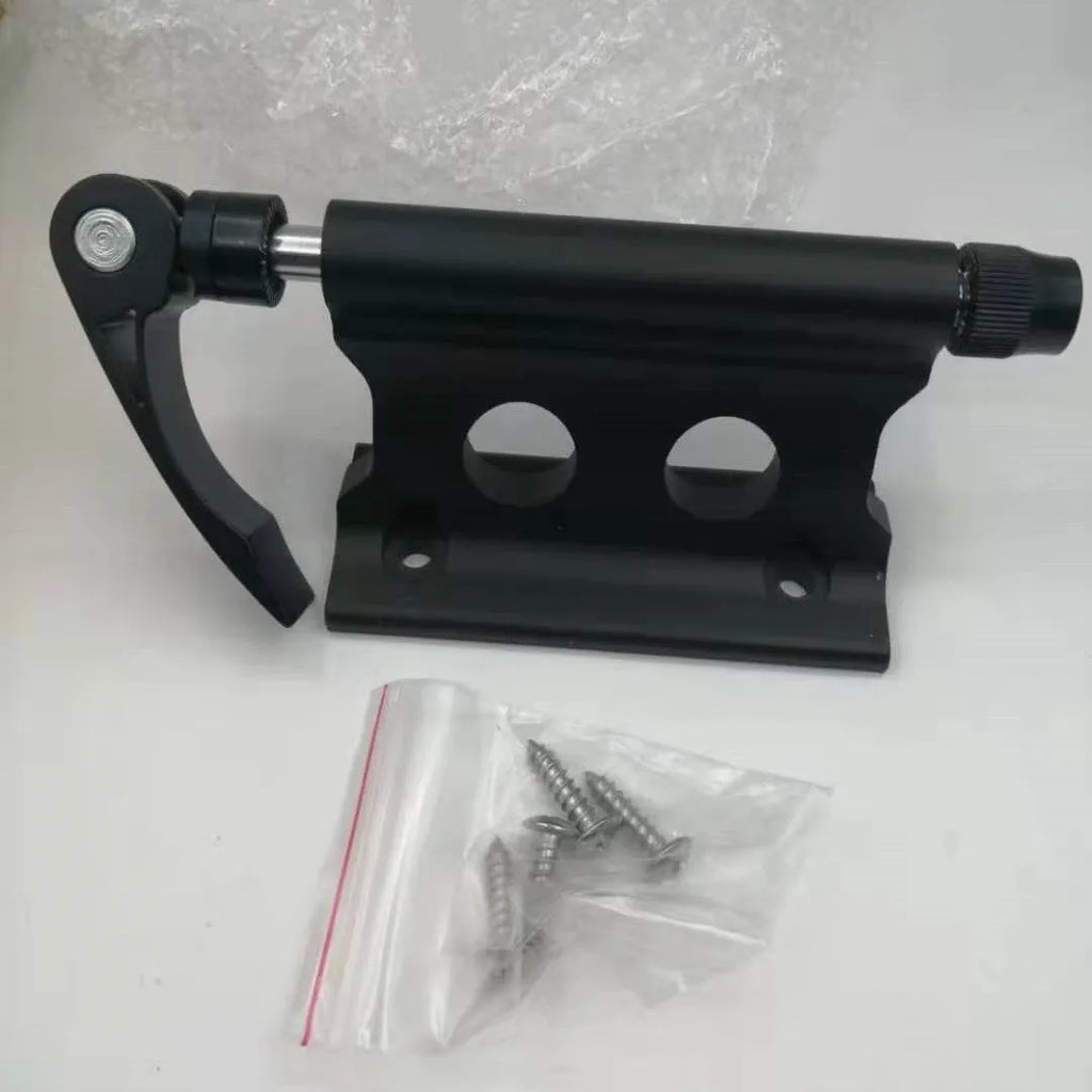 Silver metal bicycle front fork quick release fixing clamp