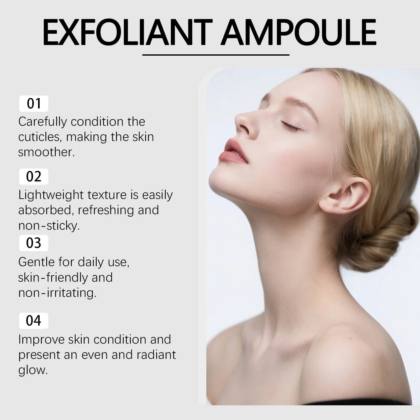 80ml bottle of cleansing and nourishing facial liquid with hyaluronic acid and salicylic acid