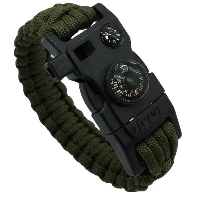 Outdoor umbrella rope SOS emergency kit with camouflage bracelet and 20-metre 550 ropes for camping and hiking