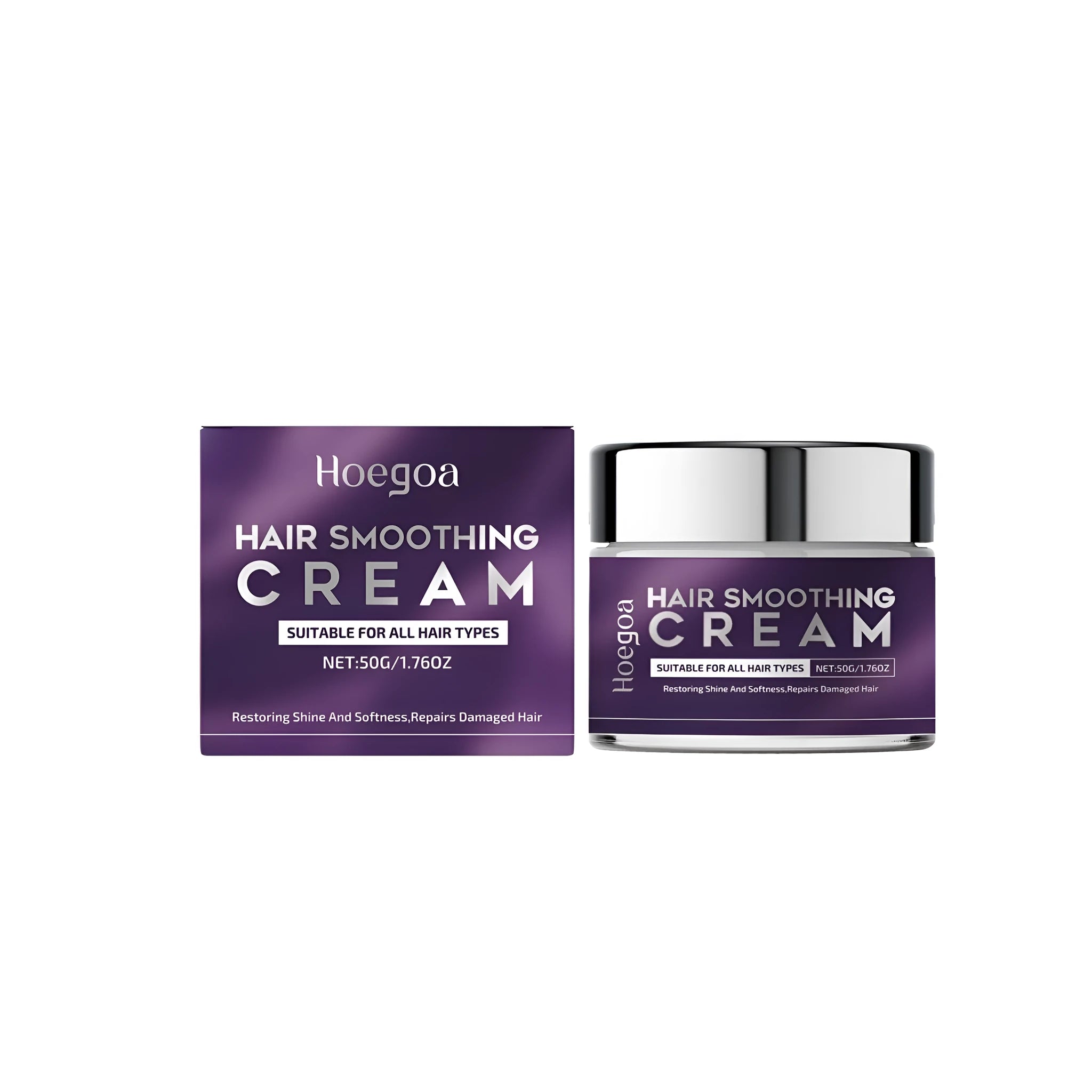 50g tube of straight hair cream with hydrolysed keratin and coconut oil for nourishing and repairing straight hair
