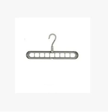 Plastic clothes hanger organiser with rotating hook in various colour options on white background