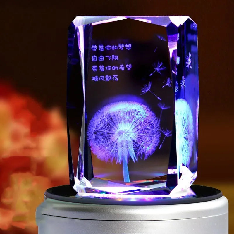 Small colourful crystal lights Bluetooth MP4 player in gift box with decorative rose ring design