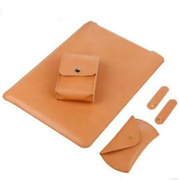 Microfibre leather laptop sleeve for MacBook Air and Pro in 11, 12, and 13 inch sizes with colour options