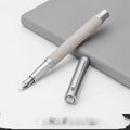 Metal fountain pen in business gift box with titanium iridium gold nib, black body, and black forest colour option