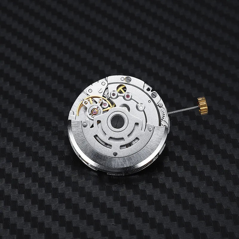 8215 automatic watch movement replacement with silver stainless steel 25mm diameter