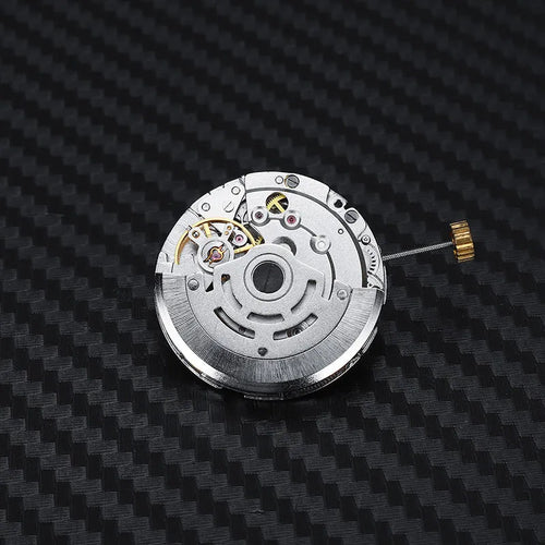 8215 automatic watch movement replacement with silver stainless steel 25mm diameter