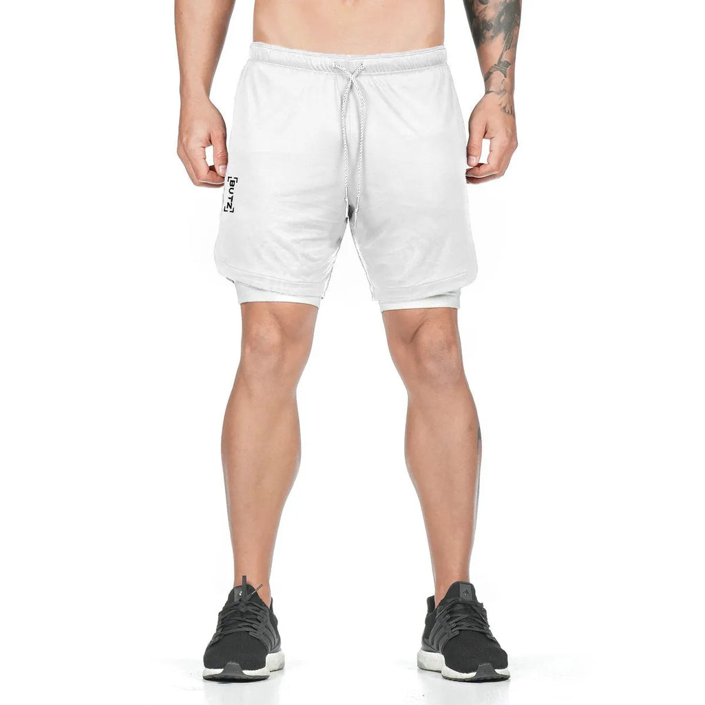 Pocket compression shorts in nylon, moisture wicking and quick drying, available in multiple colours and sizes S to 3XL.