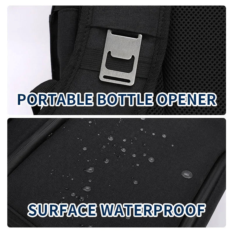 Double layer insulated backpack cooler with 22L capacity in waterproof Oxford cloth