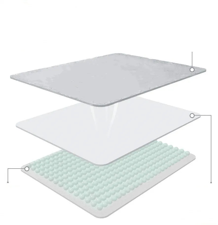 Dog urine pad in grey, blue, khaki or yellow, polyester, sizes M 65x50cm and L 100x72cm