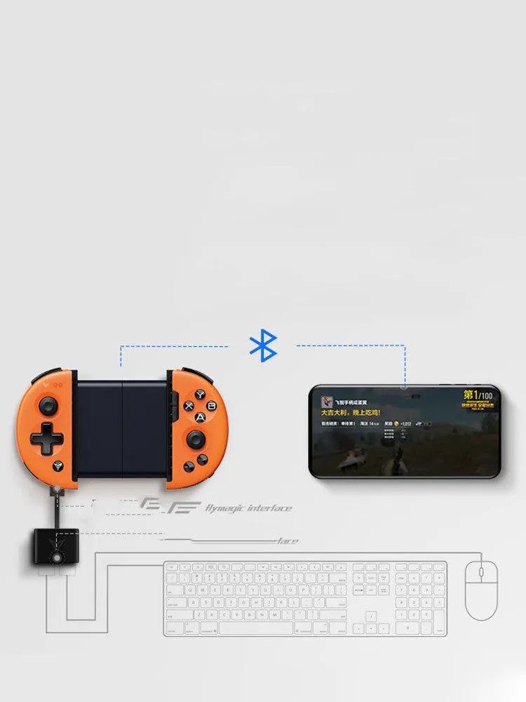 Feizhi Wee2t Kart USB mobile game handle in midnight blue colour with traditional gamepad layout
