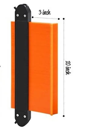 Plastic ABS profile ruler contour gauge with clear dual scale markings for irregular shape measurement