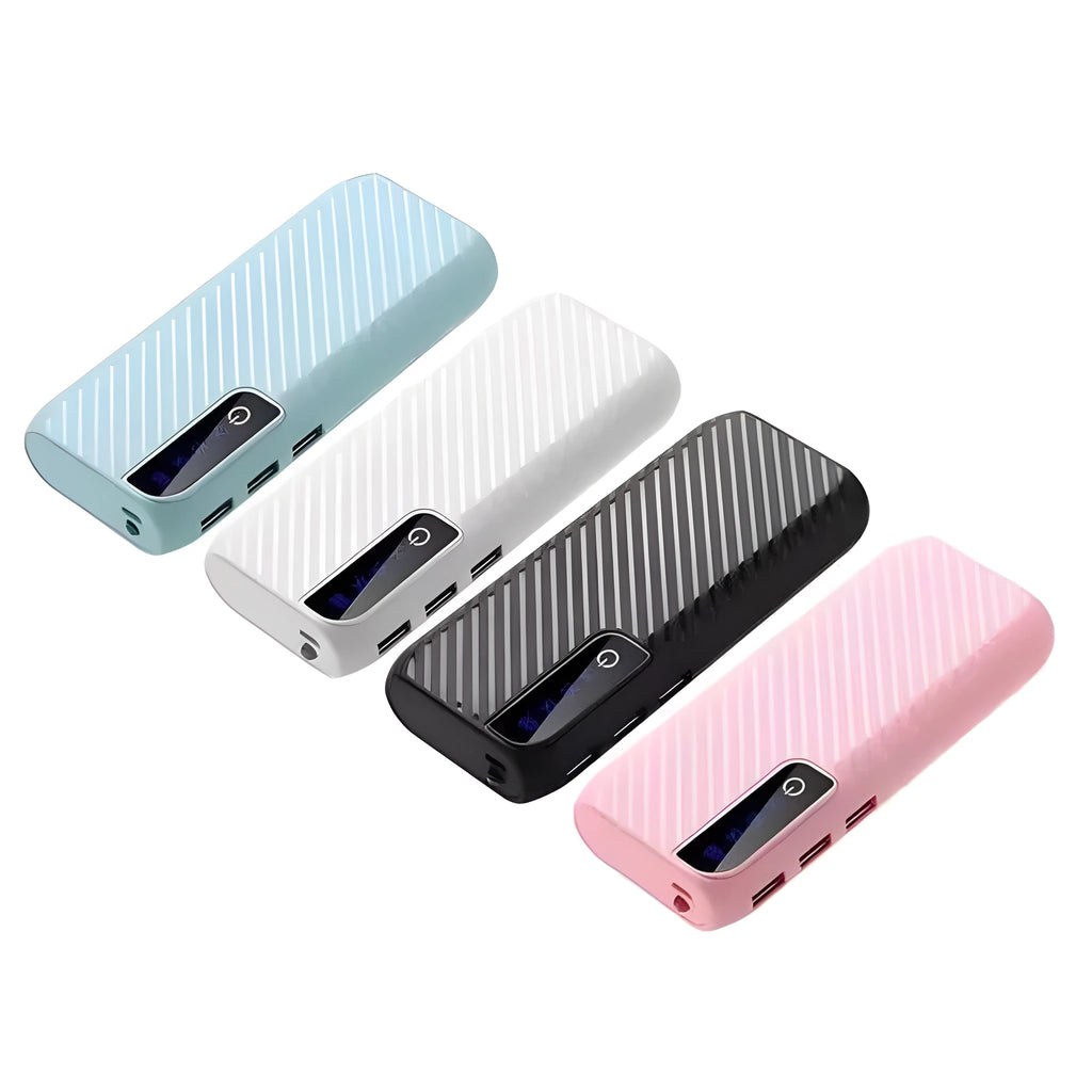 20000mAh mini power bank measuring 142x64x23mm with 2A fast charging port