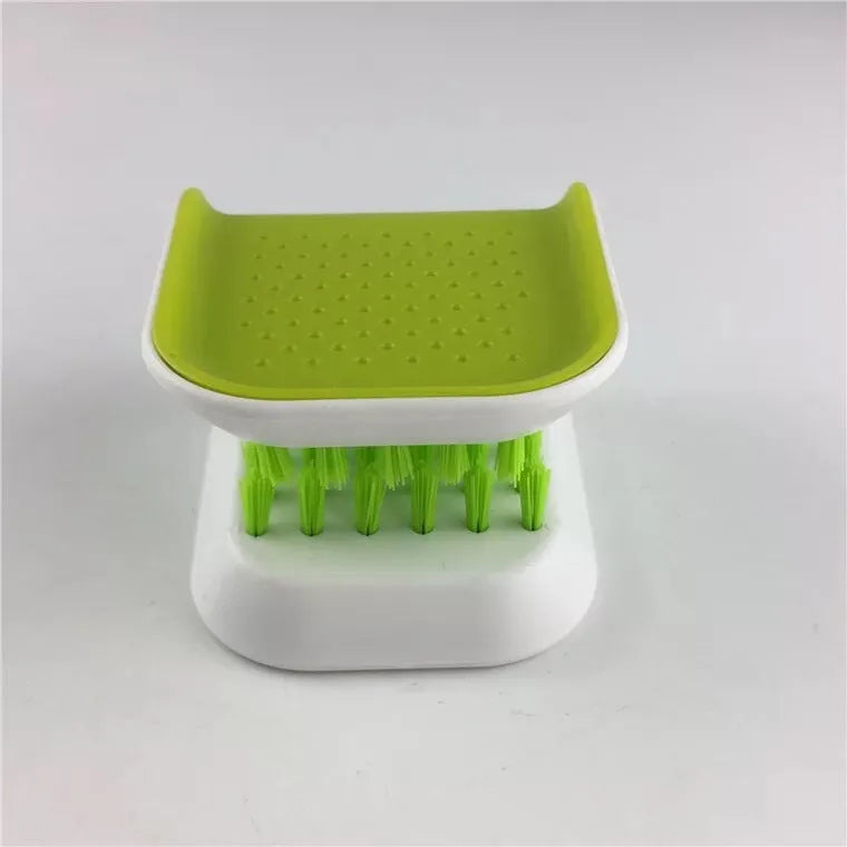 U-shaped ABS plastic knife and cutlery cleaner brush in kitchen setting