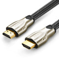 5 metre long black High Speed HDMI cable with gold-plated connectors on a white background.