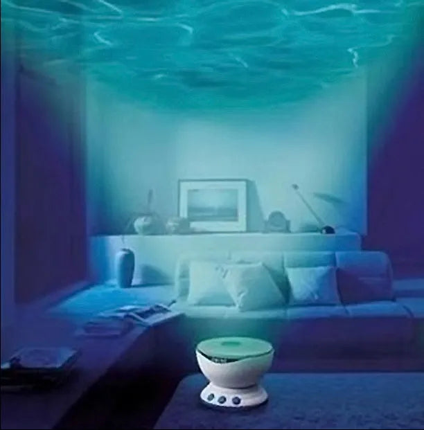 Blue ocean projection lamp LED unit for children's puzzle scenes.