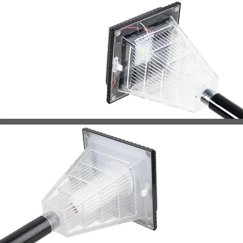 TS-S5103 solar garden light with multiple LED colour options including flame, green, red, and white.