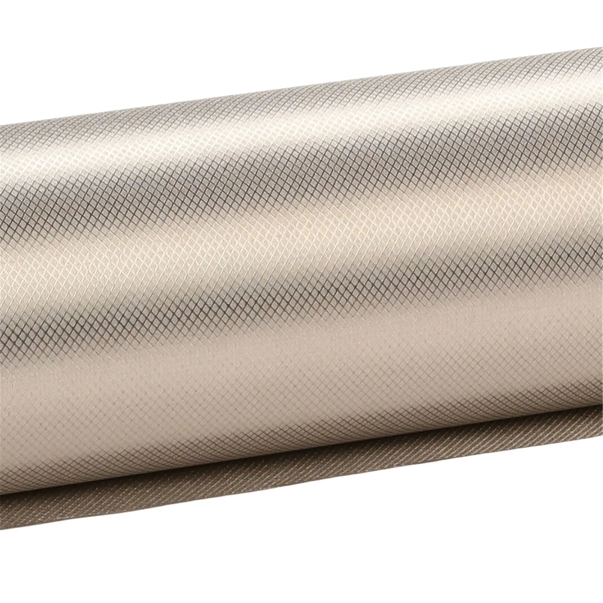 Grey diamond lattice radiation shielding fabric roll with copper-nickel composition for RF protection