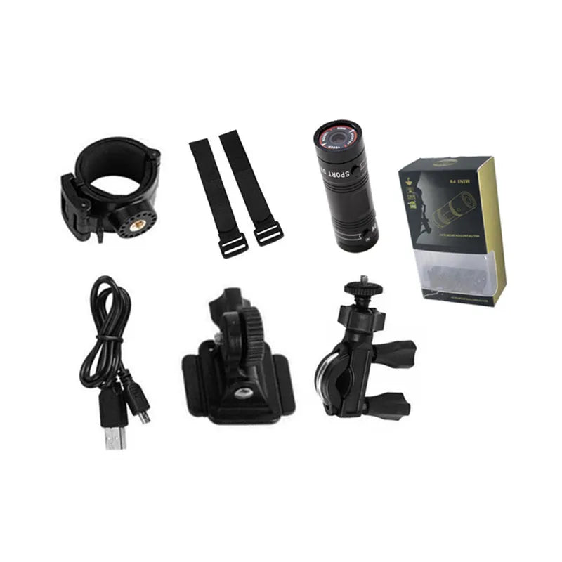 IP6 sports camera black aluminium alloy body compact action camera for outdoor adventure