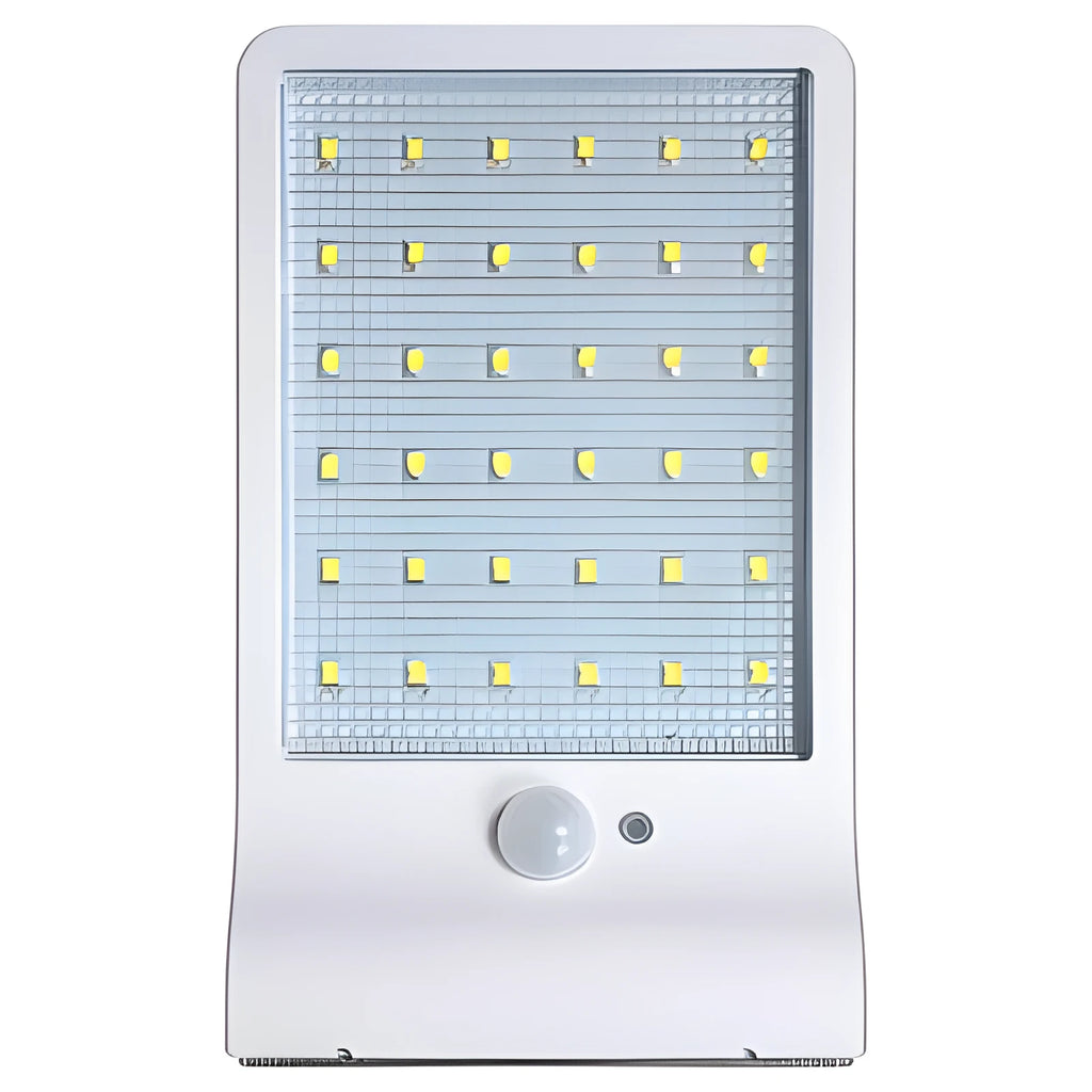 Black and white IP65 waterproof solar garden light for outdoor balcony and courtyard illumination