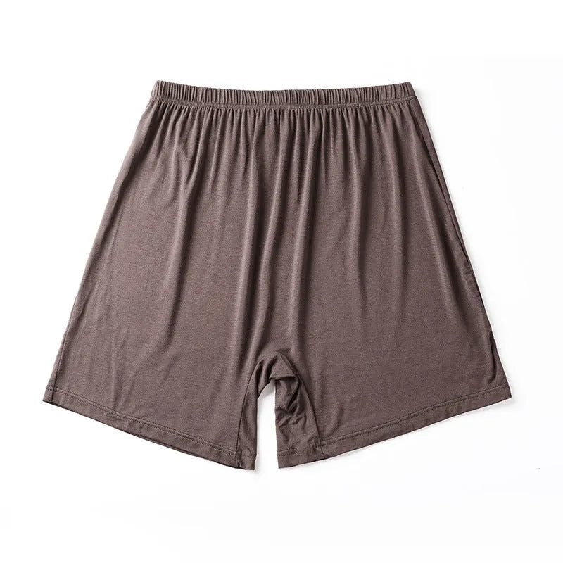 Solid colour men's modal boxer shorts with high waist design in five colour options