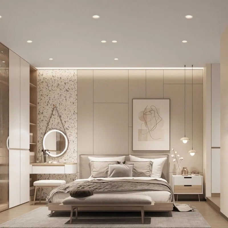 LED downlight aluminium recessed ceiling light white finish 220V