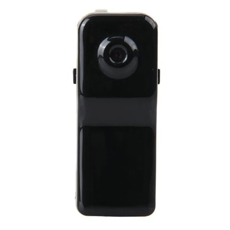 Black mini action camera with USB connection for outdoor sports recording