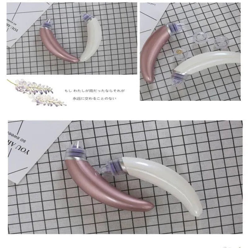 Rose gold and white electric blackhead suction instrument, model JY-666 Pore Beauty Cleanser.