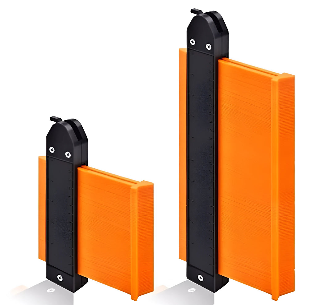 Plastic ABS profile ruler contour gauge with clear dual scale markings for irregular shape measurement