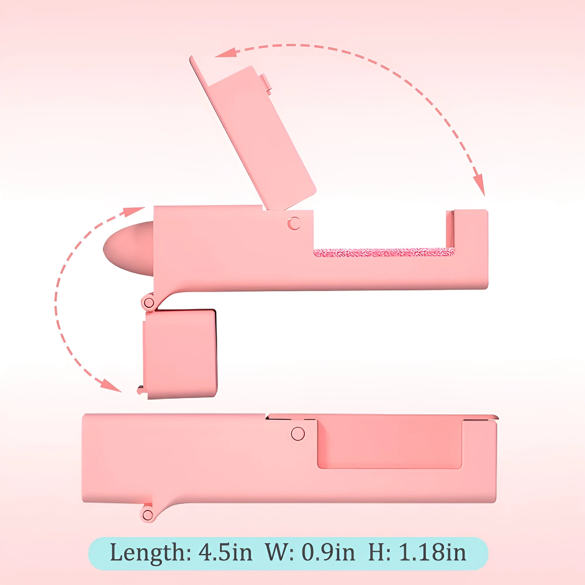 Plastic door opening tool for avoiding contact with public surfaces, 11.5cm long, blue and pink colours