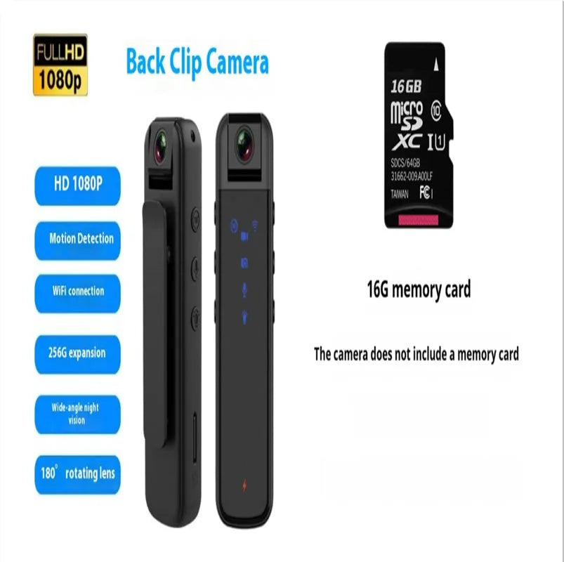 Plastic riding sports panoramic recorder back splint law enforcement camera 100x26x25mm