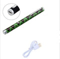 Green laser pointer pen with aluminium alloy body in black, camouflage or white colour options