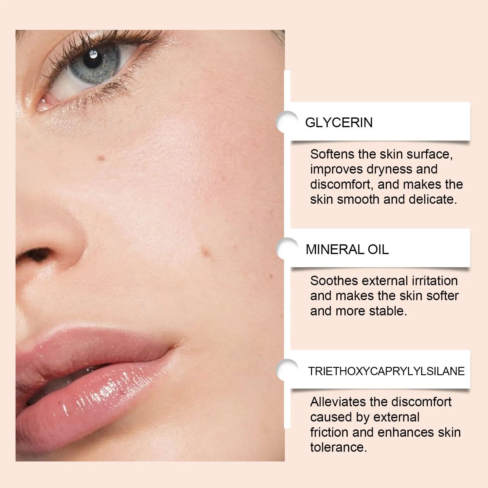 30ml bottle of clear, moisturising make-up primer cream with a pump dispenser.