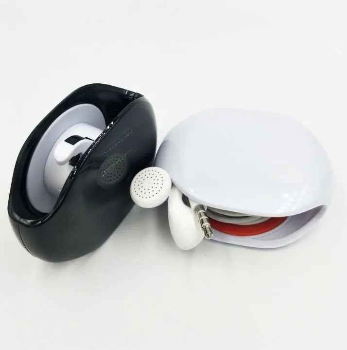 Automatic cable winder retractor in PC ABS plastic showing compact size and colour options.